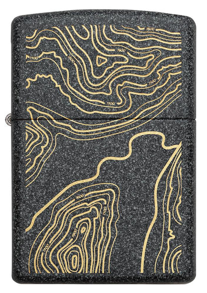 Zippo Topo Map Design Iron Stone Windproof Lighter