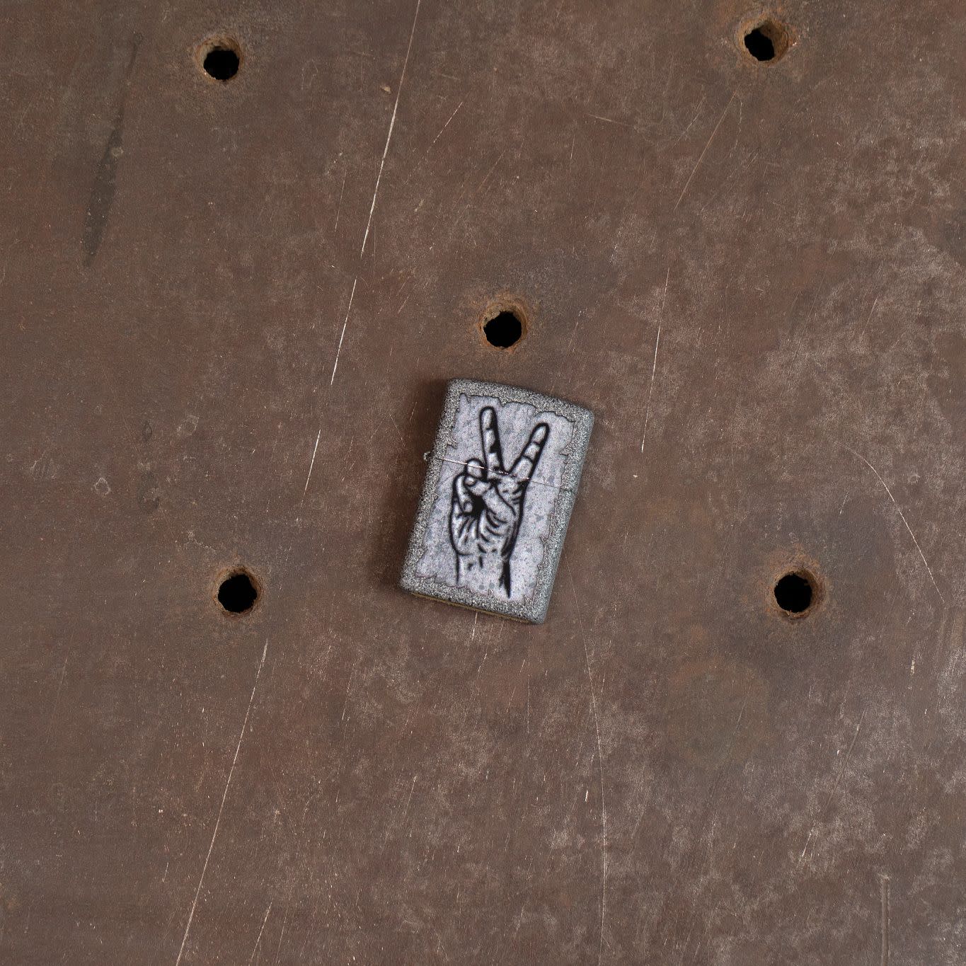 Zippo Graffiti Peace Design Iron Stone Windproof Lighter