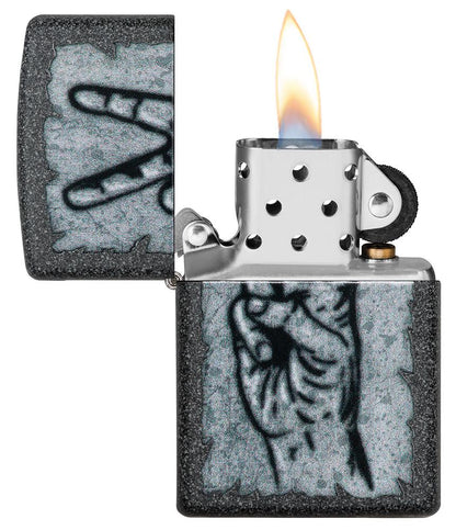 Zippo Graffiti Peace Design Iron Stone Windproof Lighter