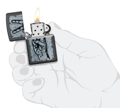Zippo Graffiti Peace Design Iron Stone Windproof Lighter