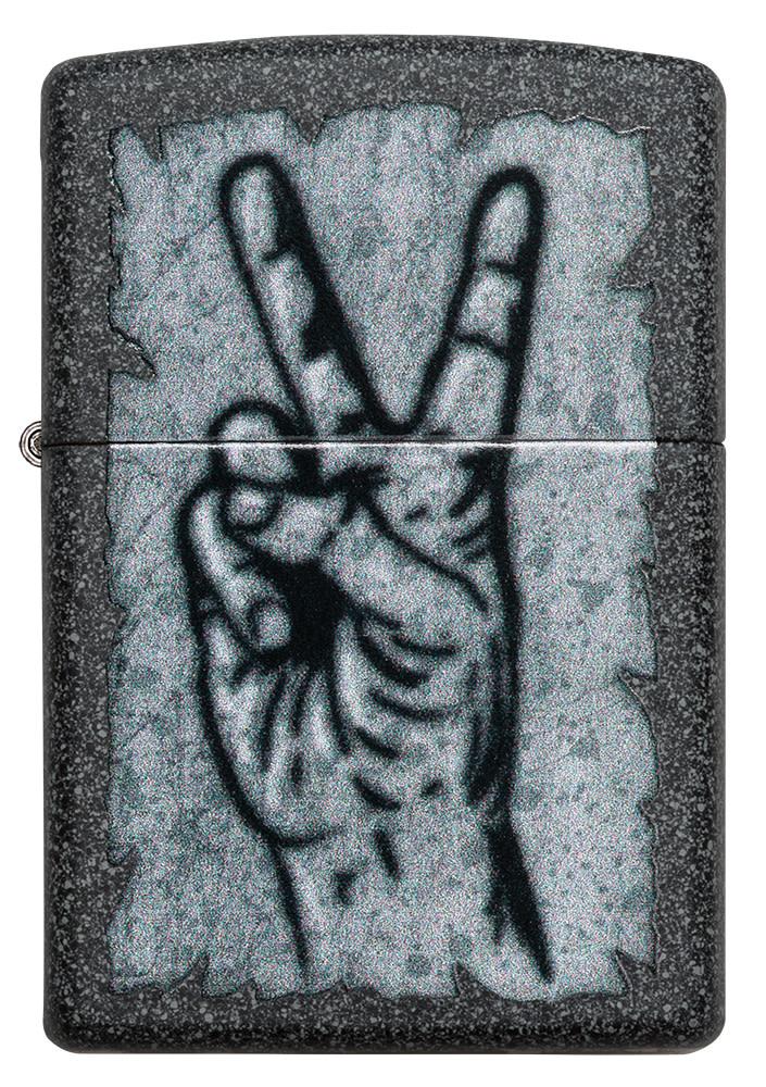 Zippo Graffiti Peace Design Iron Stone Windproof Lighter