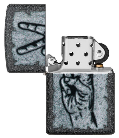Zippo Graffiti Peace Design Iron Stone Windproof Lighter