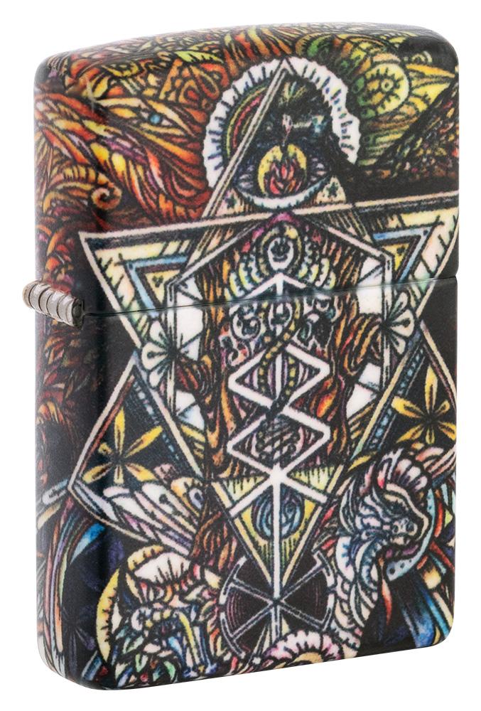 Zippo Abstract Psychedelia 540 Color Glow-In-The-Dark Windproof Lighter