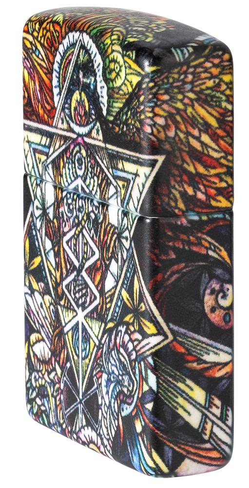 Zippo Abstract Psychedelia 540 Color Glow-In-The-Dark Windproof Lighter