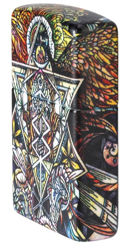 Zippo Abstract Psychedelia 540 Color Glow-In-The-Dark Windproof Lighter