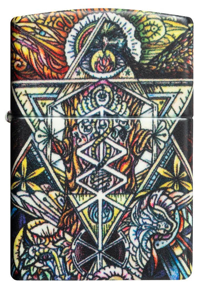 Zippo Abstract Psychedelia 540 Color Glow-In-The-Dark Windproof Lighter