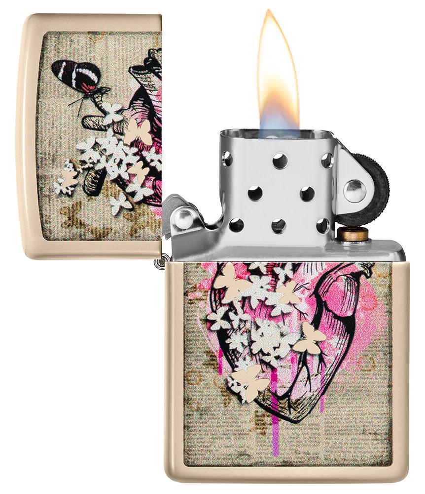 Zippo Literary Anatomy Flat Sand Windproof Lighter