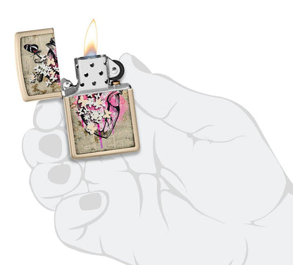 Zippo Literary Anatomy Flat Sand Windproof Lighter
