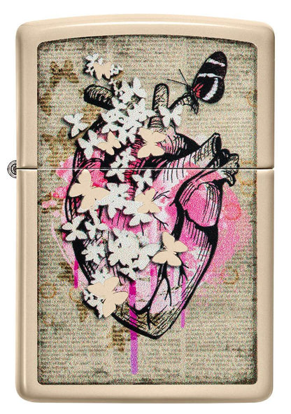 Zippo Literary Anatomy Flat Sand Windproof Lighter