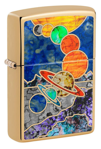 Zippo Fusion Space High Polish Brass Windproof Lighter