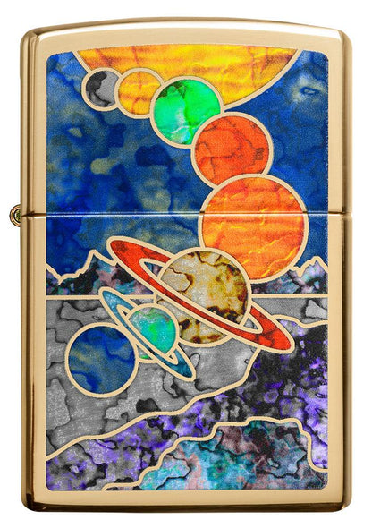 Zippo Fusion Space High Polish Brass Windproof Lighter