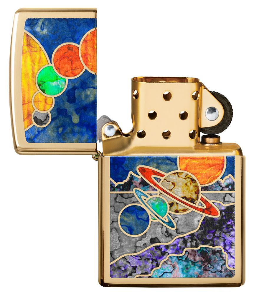 Zippo Fusion Space High Polish Brass Windproof Lighter