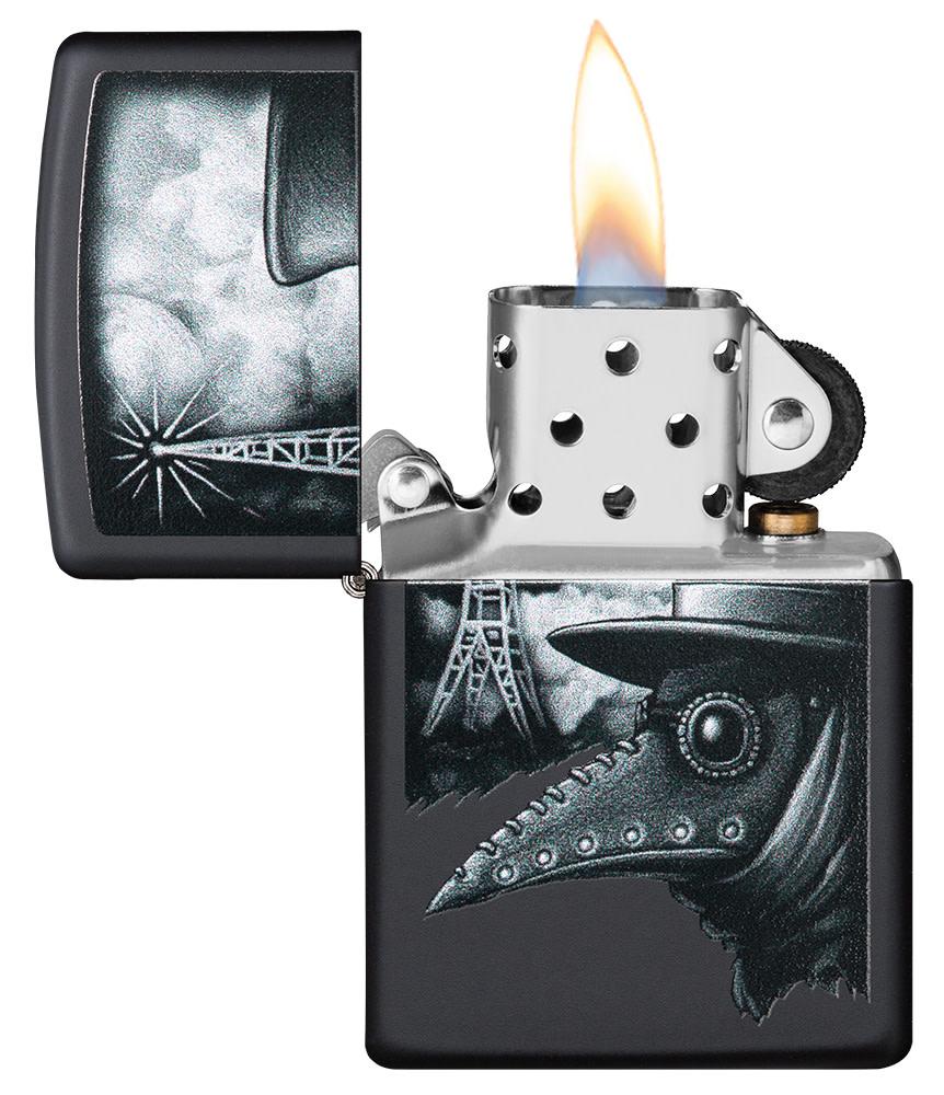Zippo Plague of Disinformation Black Matte Windproof Lighter