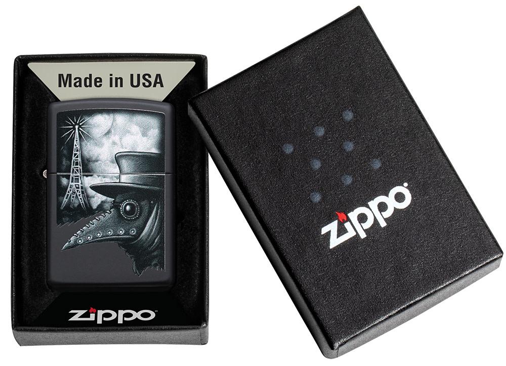 Zippo Plague of Disinformation Black Matte Windproof Lighter