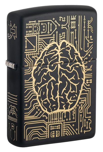 Zippo Artificial Intelligence Black Matte Windproof Lighter