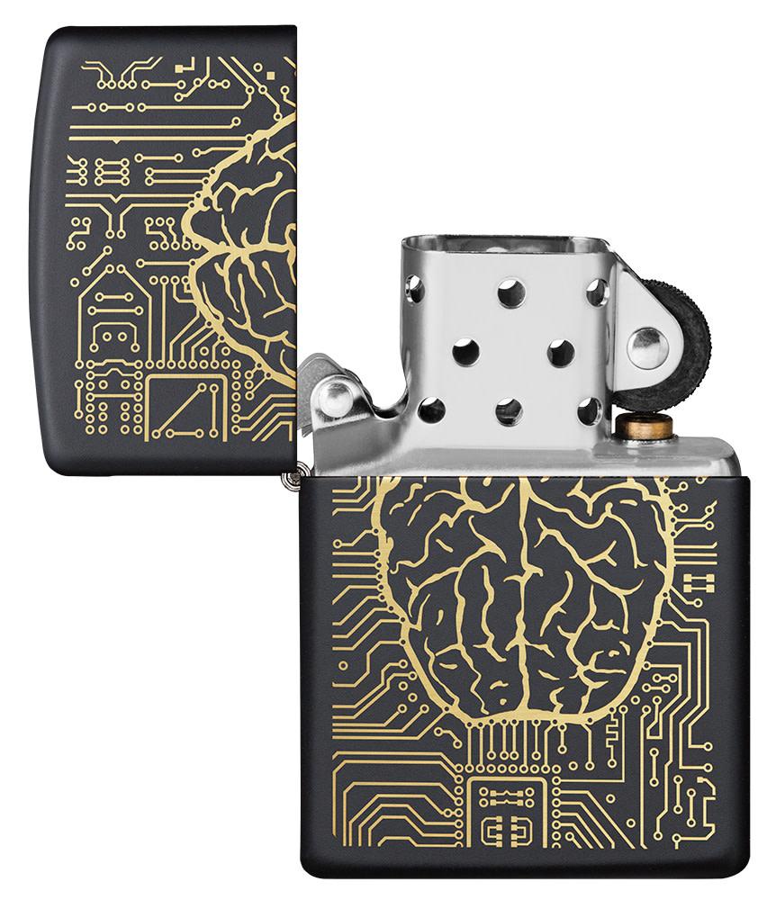 Zippo Artificial Intelligence Black Matte Windproof Lighter