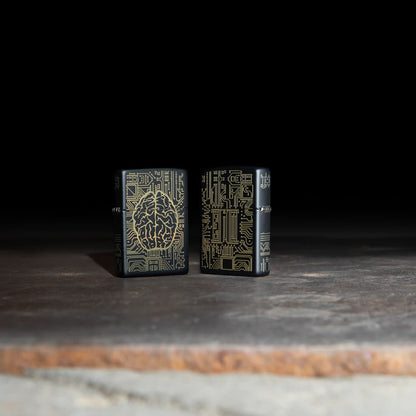 Zippo Artificial Intelligence Black Matte Windproof Lighter