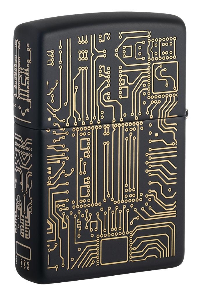 Zippo Artificial Intelligence Black Matte Windproof Lighter
