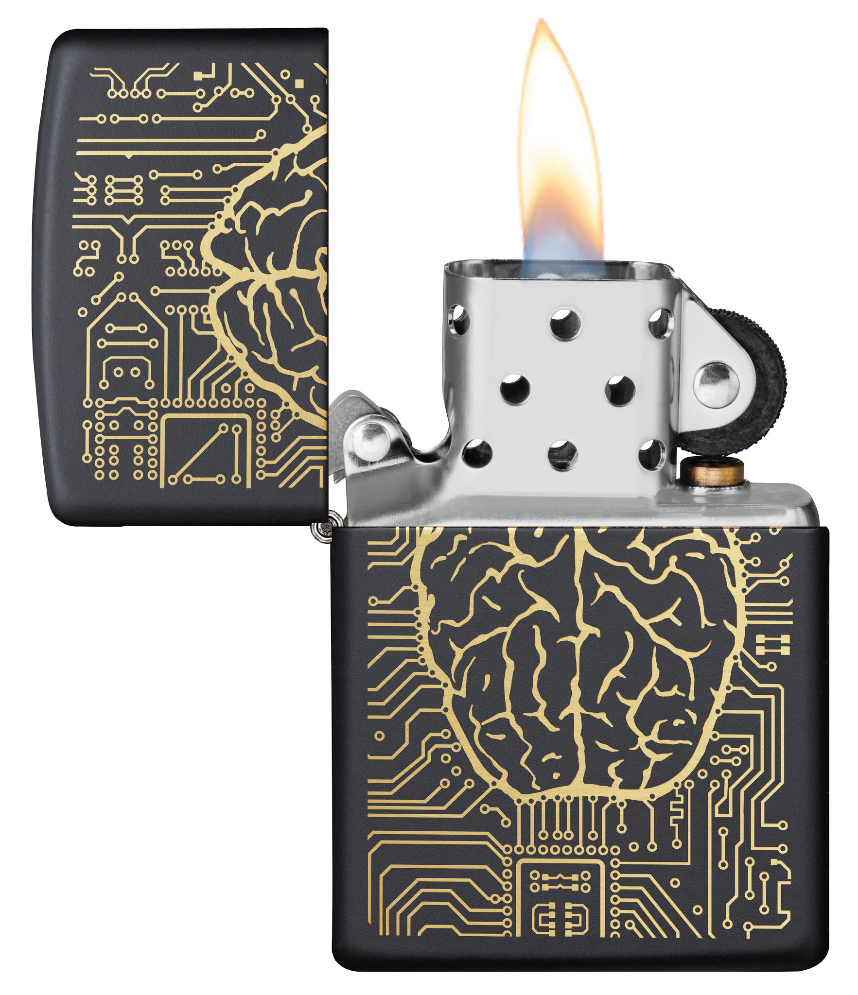 Zippo Artificial Intelligence Black Matte Windproof Lighter
