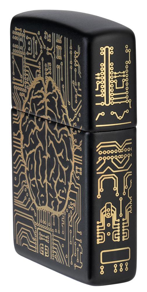 Zippo Artificial Intelligence Black Matte Windproof Lighter
