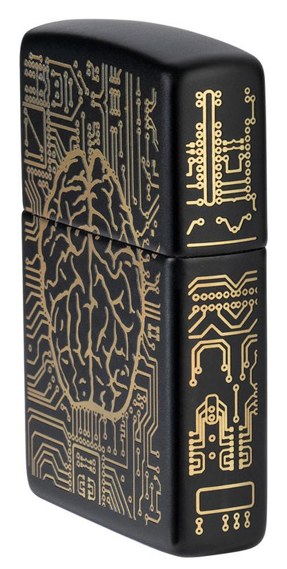 Zippo Artificial Intelligence Black Matte Windproof Lighter
