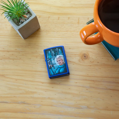 Zippo Retro Futuristic Royal Blue Matte Windproof Lighter