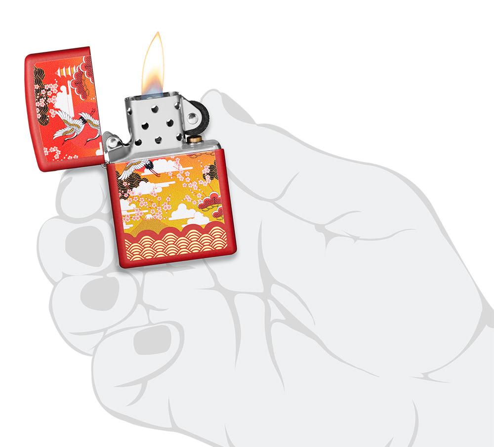 Zippo Kimono Design Red Matte Windproof Lighter