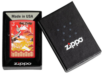 Zippo Kimono Design Red Matte Windproof Lighter