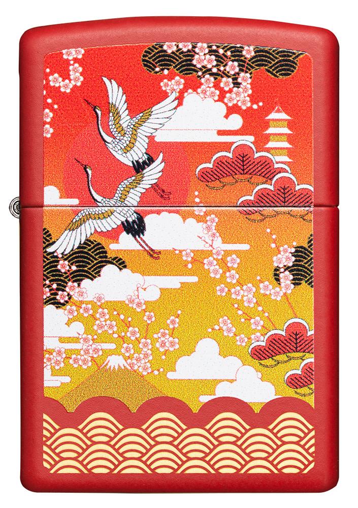 Zippo Kimono Design Red Matte Windproof Lighter