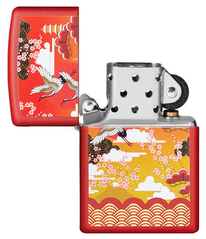 Zippo Kimono Design Red Matte Windproof Lighter