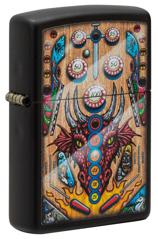 Zippo Dragon Pinball Design Black Matte Windproof Lighter