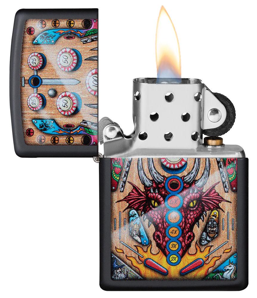 Zippo Dragon Pinball Design Black Matte Windproof Lighter
