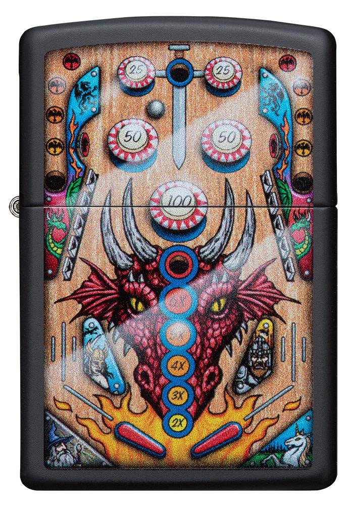 Zippo Dragon Pinball Design Black Matte Windproof Lighter