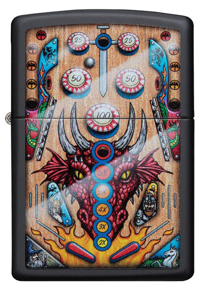 Zippo Dragon Pinball Design Black Matte Windproof Lighter