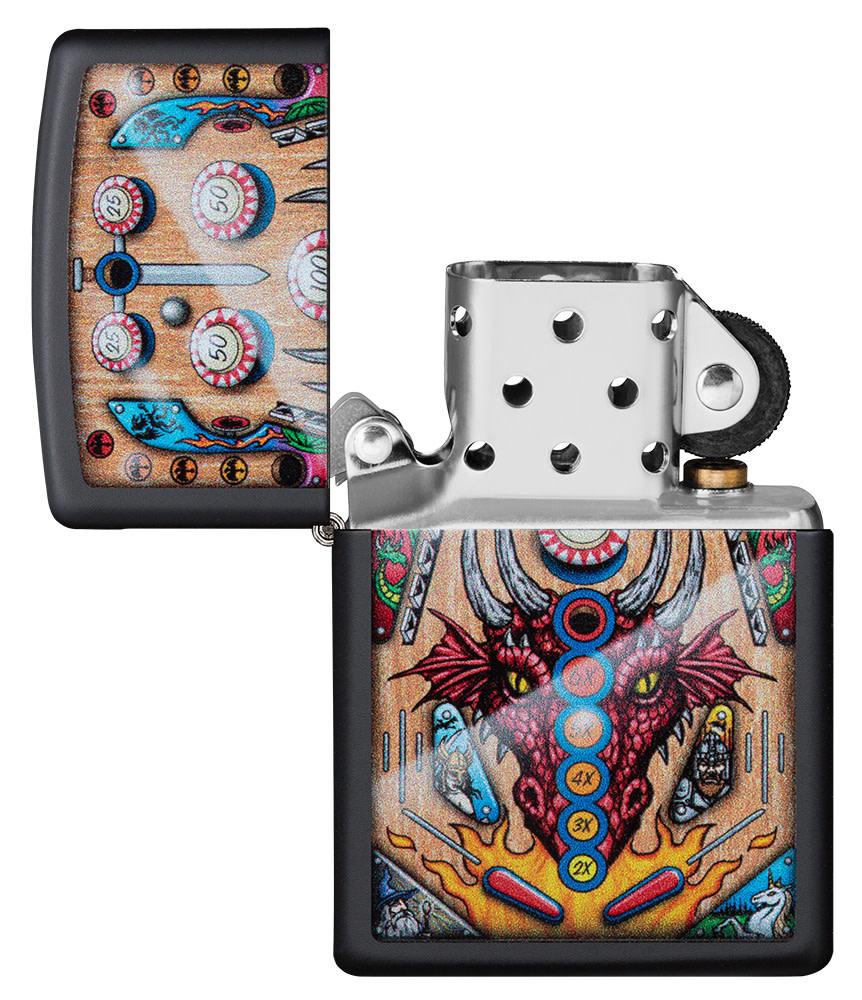 Zippo Dragon Pinball Design Black Matte Windproof Lighter