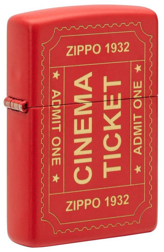 Zippo Cinema Ticket Red Matte Windproof Lighter