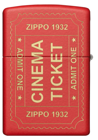 Zippo Cinema Ticket Red Matte Windproof Lighter