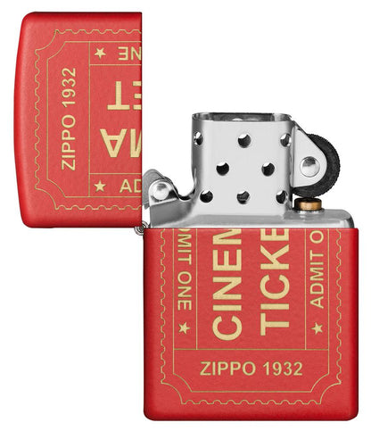 Zippo Cinema Ticket Red Matte Windproof Lighter