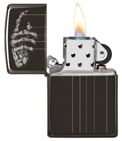 Zippo Skeleton Puppet Strings High Polish Black Windproof Lighter