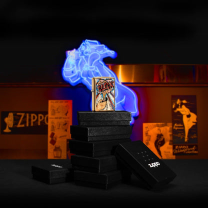Zippo Click Brushed Brass Windproof Lighter