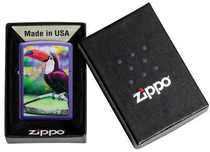 Zippo Toucan Design Purple Matte Windproof Lighter