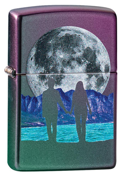 Zippo Moon Couple Design Iridescent Windproof Lighter
