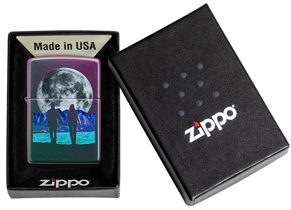 Zippo Moon Couple Design Iridescent Windproof Lighter