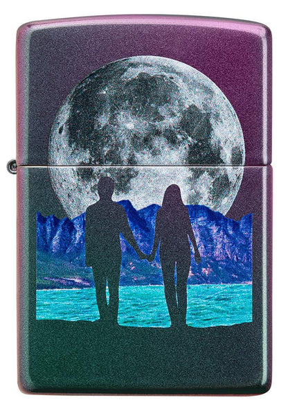 Zippo Moon Couple Design Iridescent Windproof Lighter