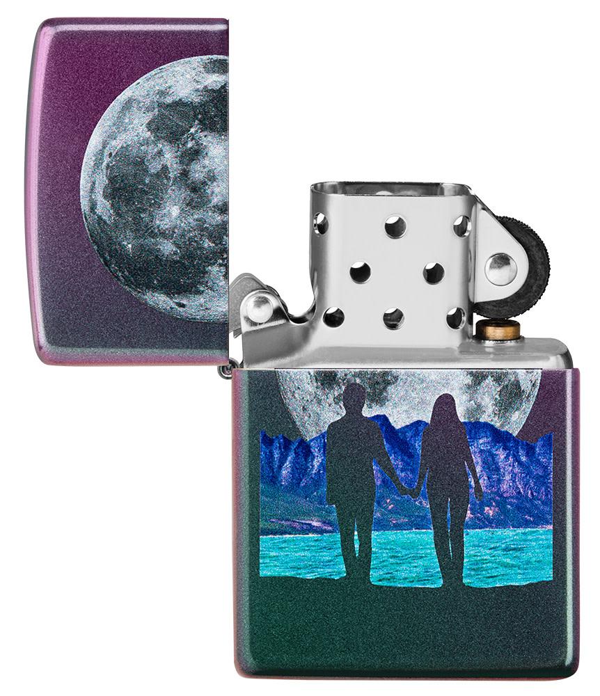Zippo Moon Couple Design Iridescent Windproof Lighter