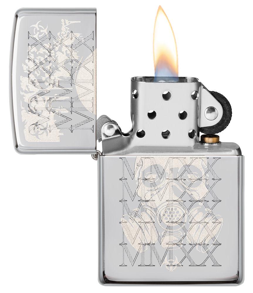 Zippo Mask 2020 Design High Polish Chrome Windproof Lighter