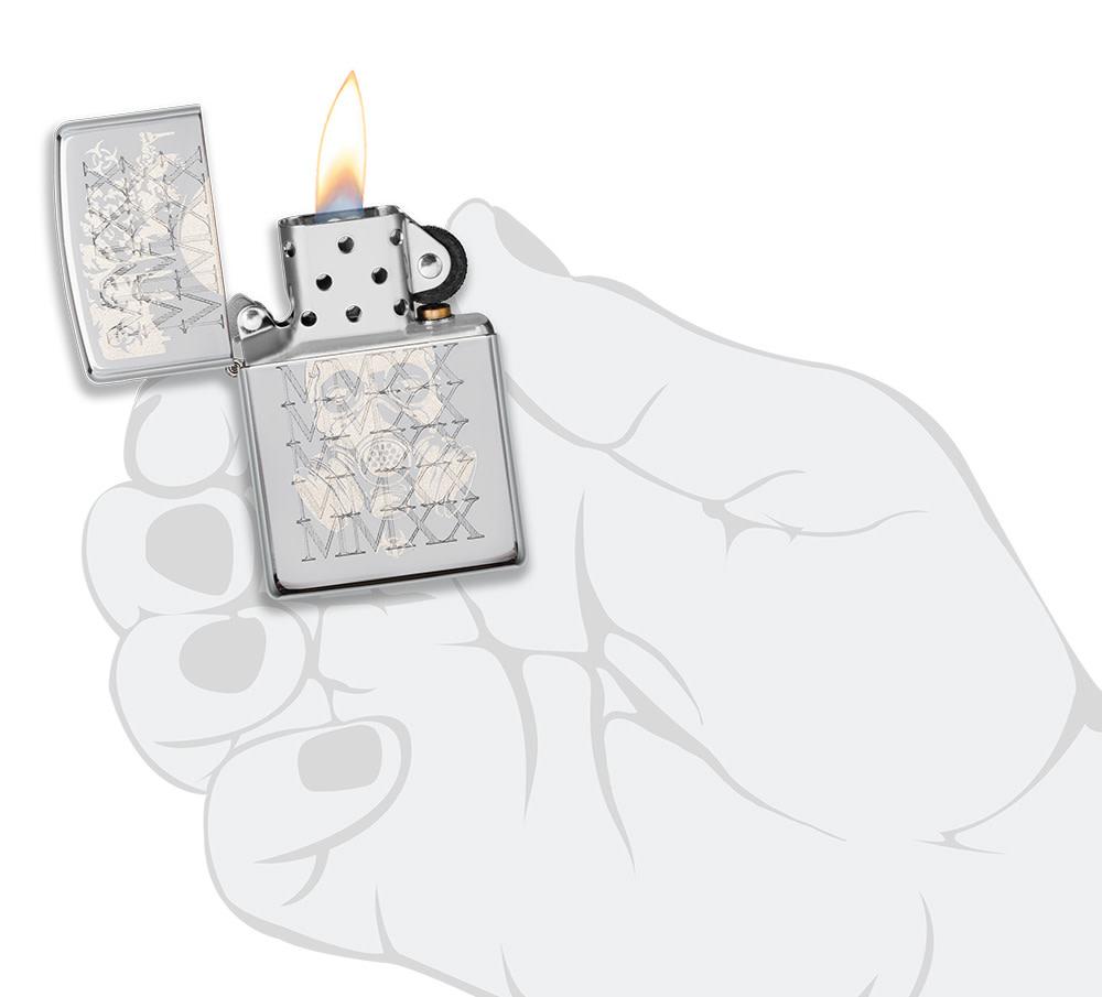 Zippo Mask 2020 Design High Polish Chrome Windproof Lighter
