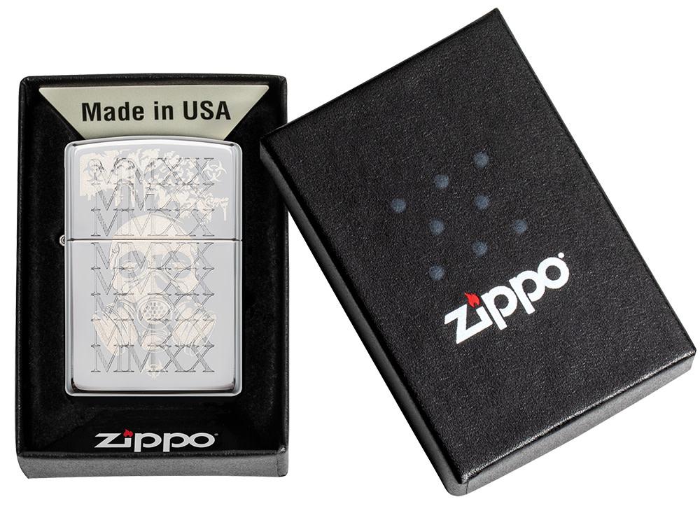 Zippo Mask 2020 Design High Polish Chrome Windproof Lighter