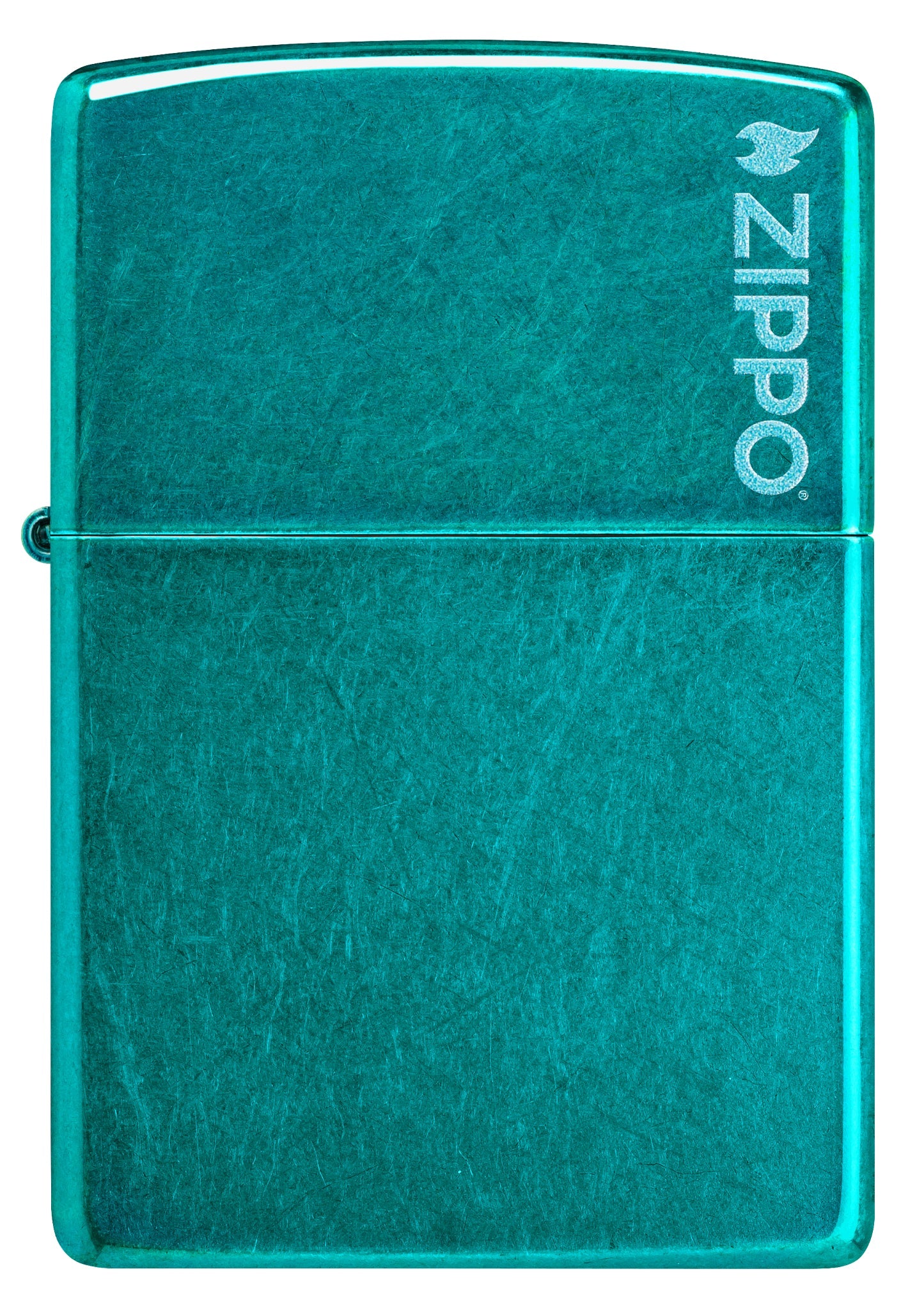 Zippo Classic Candy Teal Logo Windproof Lighter