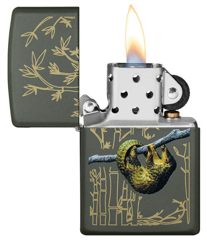 Zippo Pangolin Design Green Matte Windproof Lighter